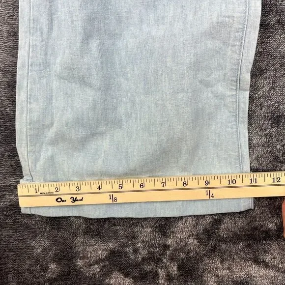 Habitual Los Angeles Wide Leg Linen Blend Belted Blue Denim Jeans 29X22.5 NWT* - Picture 11 of 16